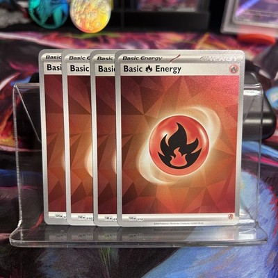 [4x Playset] Fire Energy SVE 010 Sv: Prismatic Evolutions Pokémon TCG HOLO