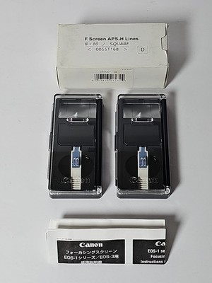 Canon Focusing Screen Ec-1D EOS F. Screen APS-H Lines 8x10 Square NIB Set Of 2