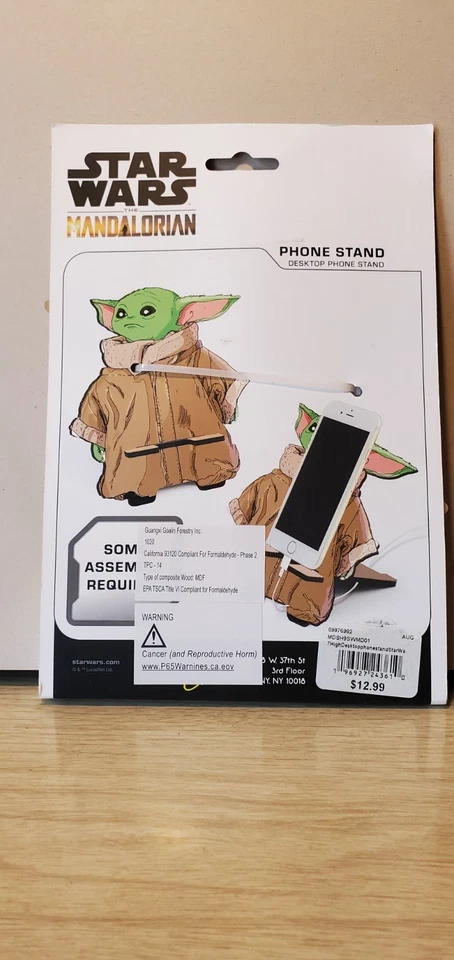 📱 Star Wars The Mandalorian The Child Baby Yoda Phone Holder & Stand 6"x5" NEW - Image 2 of 2