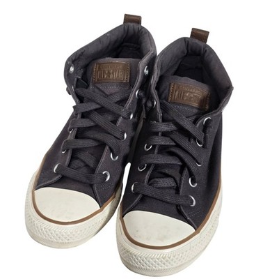Converse All Star Mid Top Sneakers Men's US 8.5 Gray Canvas Casual Shoes