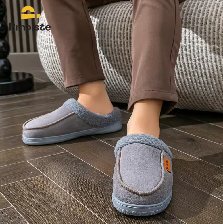 Herren Winter Hausschuhe kuschlig Gefüttert Rutschfest - Bild 4 von 4