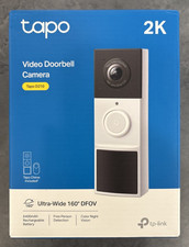 TP-Link Tapo Smart Video Doorbell Camera Wireless with Chime, 2K D210 White