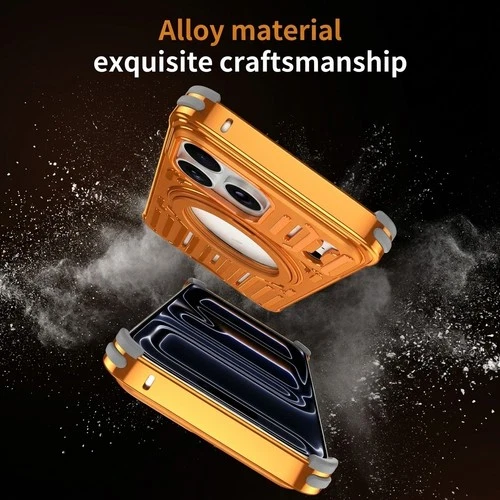 For iPhone 17/16/15 Pro Max Air Metal+TPU Case Mag Safe Stand Heat Dissipation - Picture 7 of 16