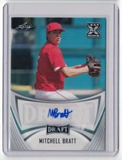 2021 Leaf Draft Mitchell Bratt Autograph Texas Rangers