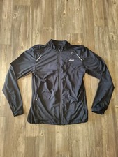 Asics S Jacket Womens Medium Black Full Zip Sweatshirt Polyester Running Athlete