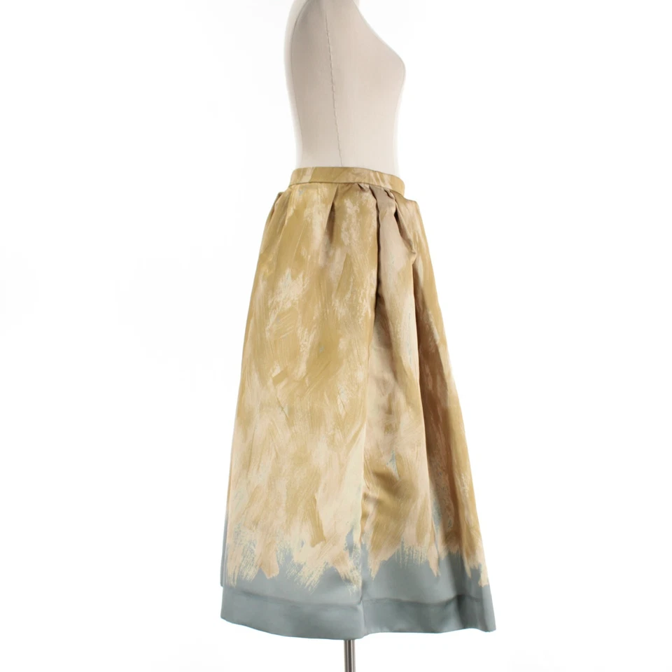 Falda midi Soni con etiquetas Dries Van Noten nueva con etiquetas talla 38 EE. UU. 6 en dorado Bei G1N Foto 3 de 4
