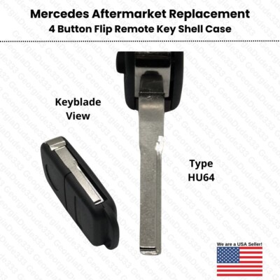 Remote Flip Key Fob 4B Shell Case + Blade for Mercedes ML 320 430