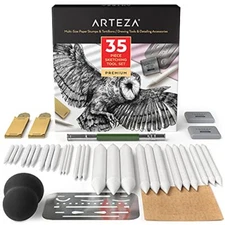 Drawing Kit for Adults Set of 35 Sketching Tools and Detailing Accessories Ar...