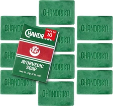 Chandrika Bath and Body Ayurvedic Bar Soap, Pack of 10 - DIRECT from CHANDRIKA -