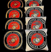 US MARINE CORPS EAGLE GLOBE EMBLEM 8 ACA regulation custom Cornhole bags B242