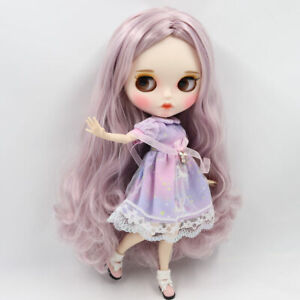 12/" Factory blythe 1//6 BJD colorful mix hair customized Matte face Caved lips
