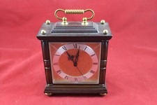 Dekorative Kaminuhr Kieninger und Obergfeil Glas Holz  Uhr West Germany