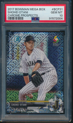 PSA 10 SHOHEI OTANI OHTANI 2017 BOWMAN CHROME MEGA BOX