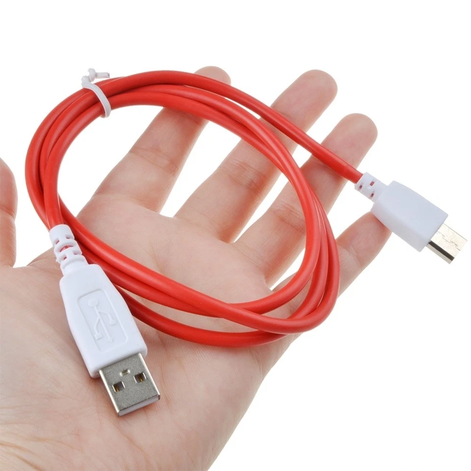 Red White USB Data Sync Transfer Charger Cable for Nabi Jr NABIJR-NV5B Tablet - Image 2 of 4