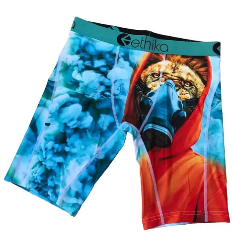 Ethika Staple Boxer Briefs SHOTGUN Aqua Lion Wave Medium Underwear Brand New M - Picture 6 of 7