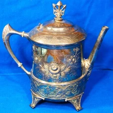 Middletown Plate Co. Quadruple Silverplate Coffe/Tea Pot Antique  c. 1864-1921