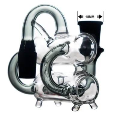 #ad 18mm Ash Catcher recycle Bong Glass Water Pipe Smoking rig heady United States $24.99