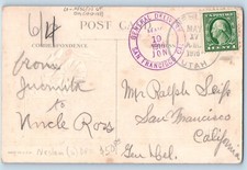 DPO (1912-1918) Neslen Utah UT Postcard Flowers Friendly Greeting Embossed 1916