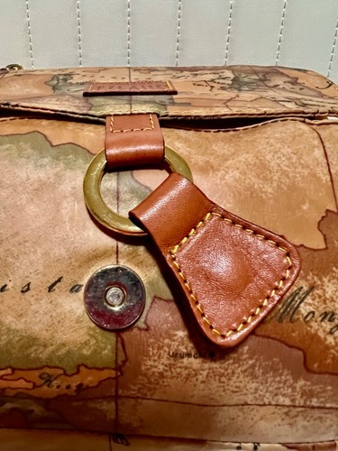 ALVIERO MARTINI GEO 1A CLASSE Bag Crossbody Soft Leather Brown Small - Picture 20 of 23