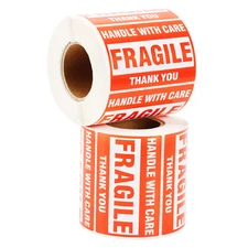 500pcs Fragile Handle With Care Labels 2" x 3" Shipping Mailing Warning Sticker