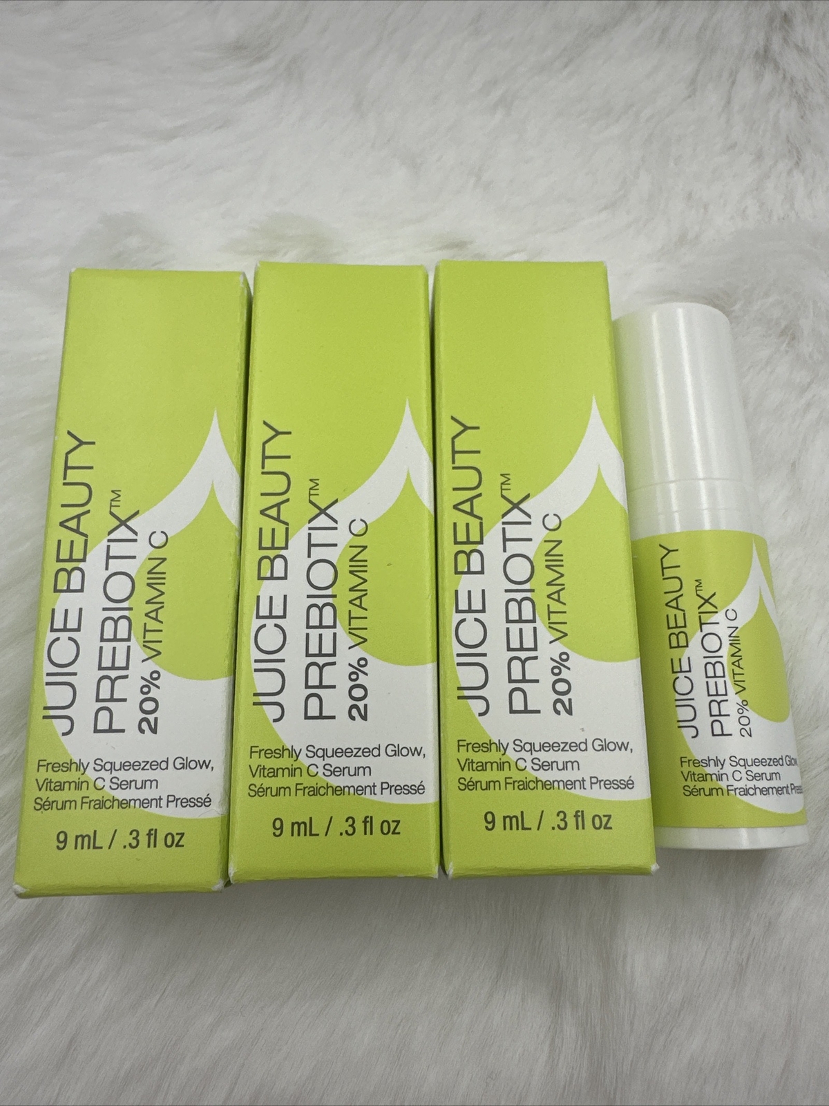 3 Pc Juice Beauty Prebiotix 20 VITAMIN C Serum Travel Size 9ml/0.3fl