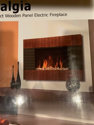 Prolectrix Nostalgia mahogany Effect Wooden Panel Electric Fireplace | eBay
