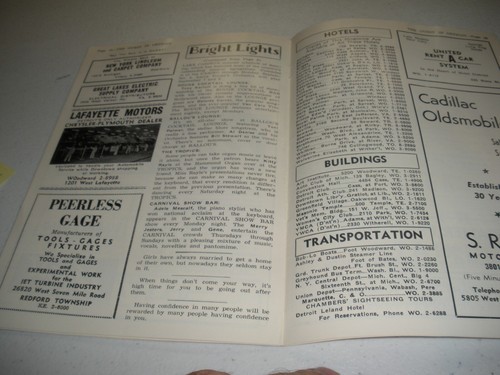 For The Guest in Detroit Vintage travel guide 0f 1951 .19 pages Good condition - Picture 5 of 5