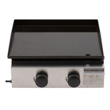 17in BBQ Camping Gas Grill Tabletop Gas Griddle BBQ Grill Camping Grill 2 Burner