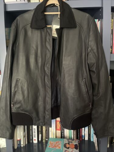 Rag & Bone Leather B-15 Bomber Jacket. Cashmere Collar. NEW WITH TAGS