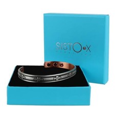 Slim Magnetic Therapy Bangle/Bracelet 6 Magnets Copper with Pewter Finish Got...