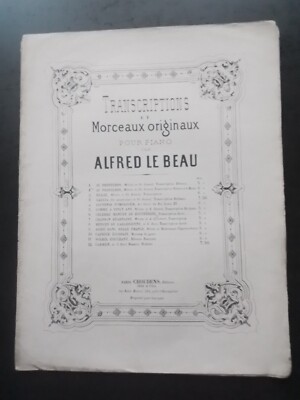 ALTE KLAVIERPARTITUR - ALFRED DER SCHÖNE - IM FRÜHLING (GOUNOD) op 107