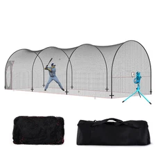 Uimoso 33FT Softball Baseball Cage Net and Frame Heavy Duty Pitching Cage