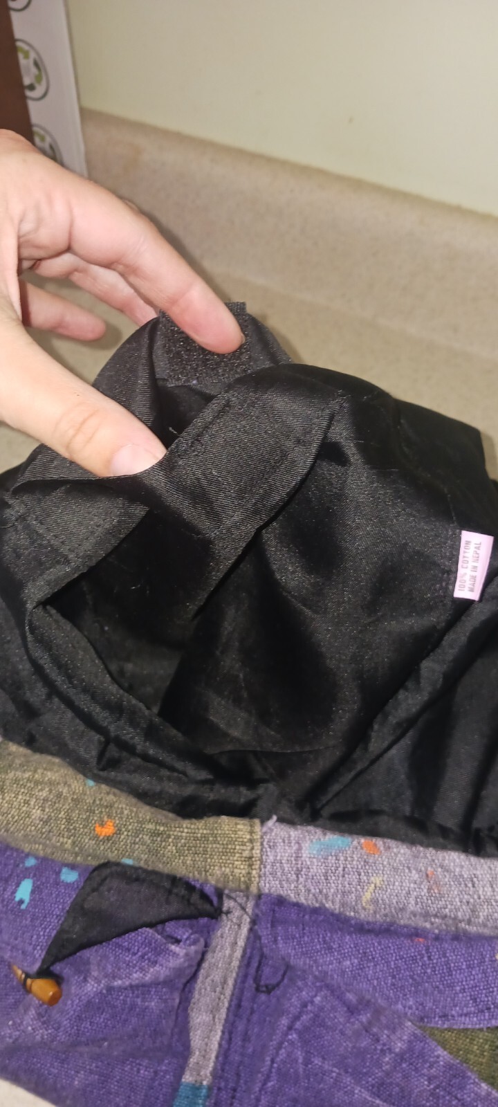 Purple Patchwork Boho Rucksack Backpack Handmade … - image 8