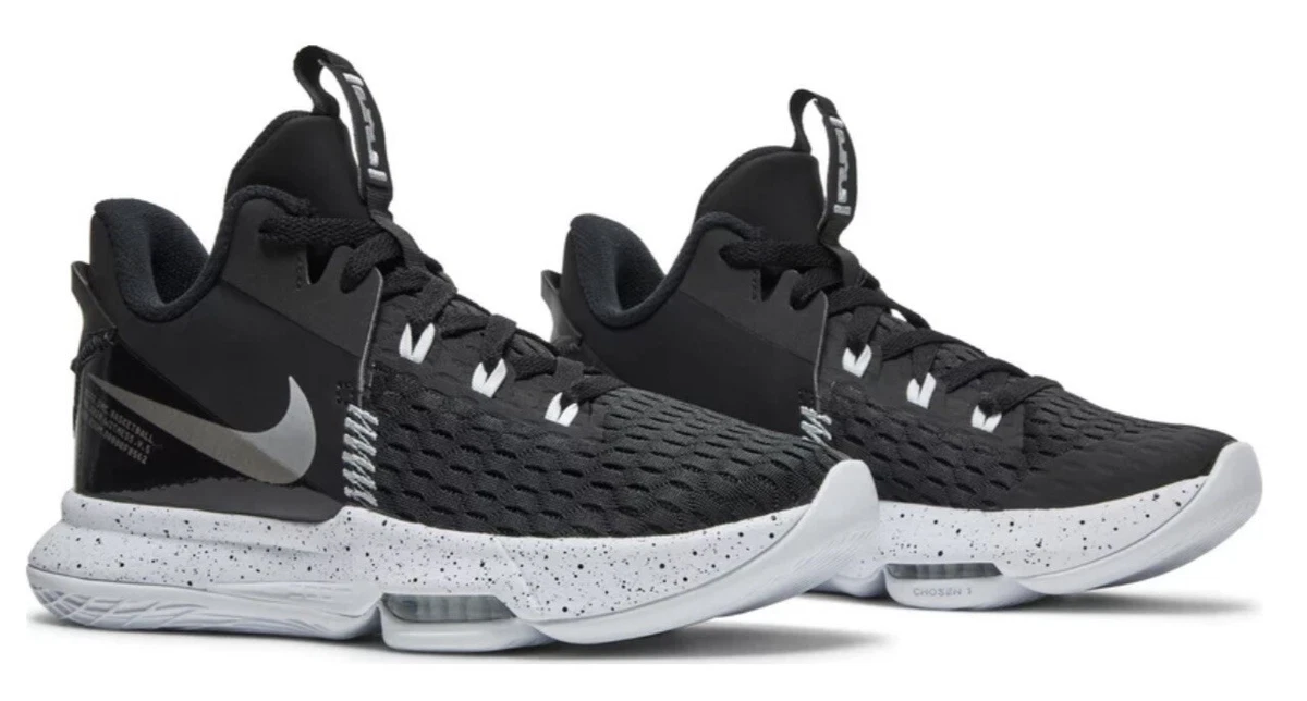 Nike LeBron Witness 5 Black Basketball Shoes Mens Size 10 Lightweight Breathable Nike Lebron Witness 5 Basketball Shoes Oreo Black CQ9380-001  main image 4