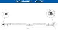 Bremsschlauch FÜR VW Crafter 30-50 Kasten (2E ) - ATE 24.5131-0415.3