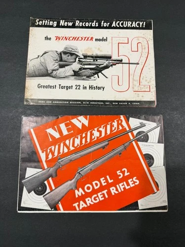 Vintage Winchester Model 52 Target Rifle Brochures....2 Different Items