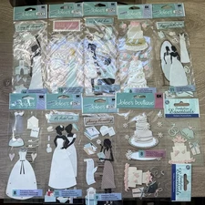 11 Pack Sticker Lot - Wedding Scrapbooking 3D Stickers - Jolee's Sandylion