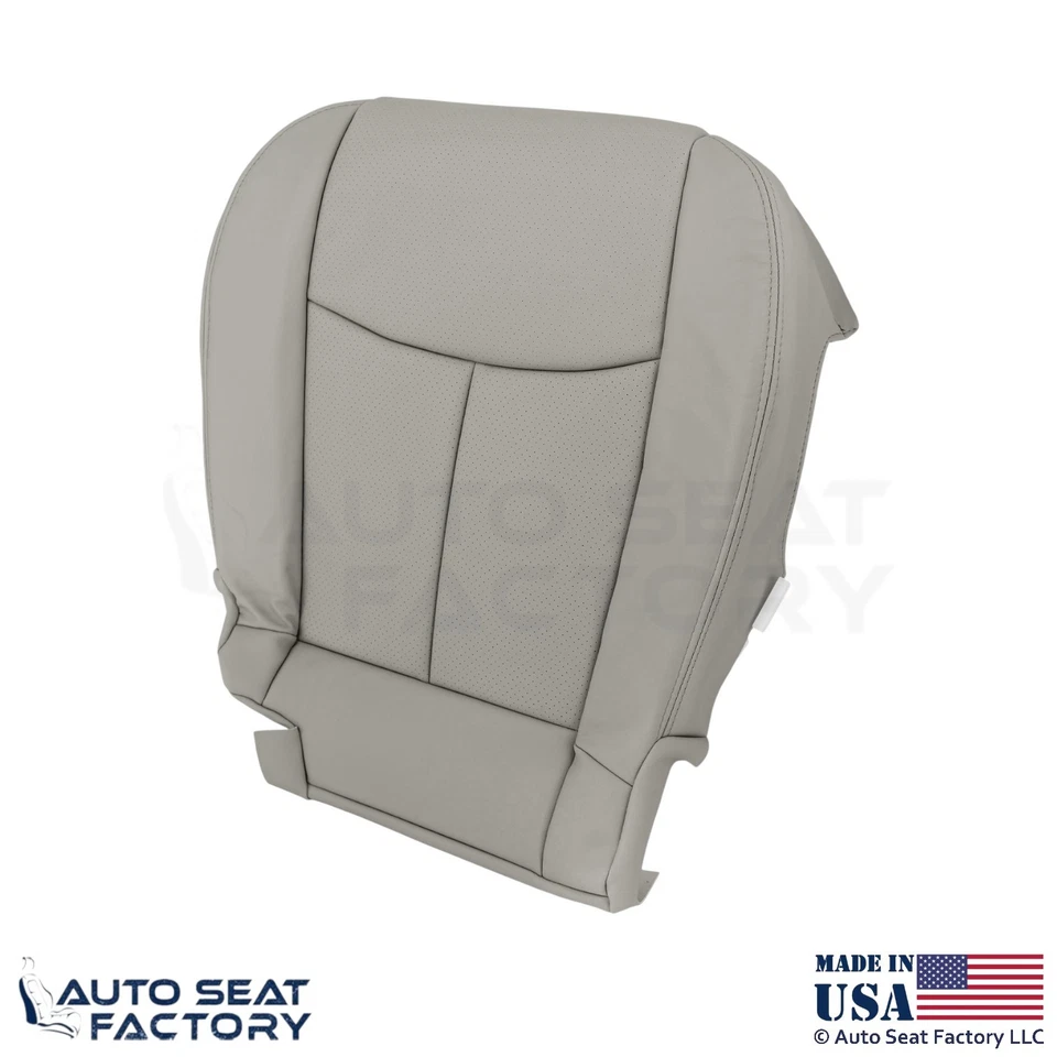 2011-2013 Fits Infiniti M37 M56 Genuine Leather Driver Bottom Seat Cover Stone - Image 4 of 4