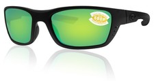 Costa Del Mar Whitetip Blackout Frame Green Mirror 580P Plastic Polarized Lens