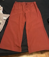 Torrid Wde Leg Fired Brick Women's Pants Elastic Waist Drawstring Solid size 3