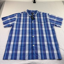 Polo Ralph Lauren Sleepwear Shirt Mens XL Blue Plaid Button Up Lounge Pajama NEW