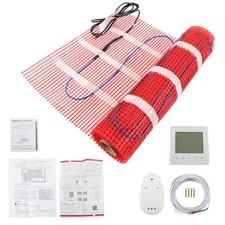 120 V Electric Radiant Floor Heating System Underfloor Heating 30 Sqft Mat Kit