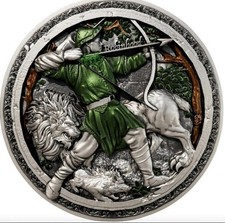 ROBIN HOOD 2 Oz Silver Coin 2000 Francs Cameroon 2025