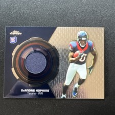 DEANDRE HOPKINS 2013 TOPPS CHROME GAME USED JERSEY PATCH ROOKIE RC CARD TEXANS. rookie card picture