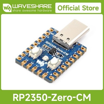 Waveshare RP2350-Zero-CM Mini Development Board, Dual-core And Dual-architecture