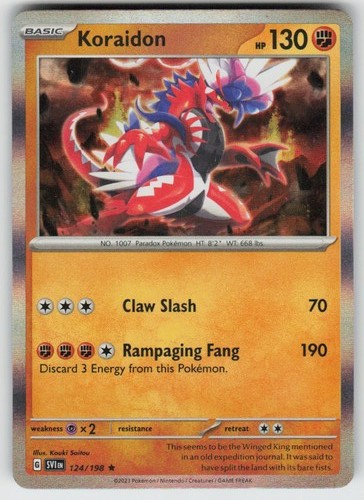 Holo Koraidon 124/198 Rare SV01: Scarlet & Violet Base Set