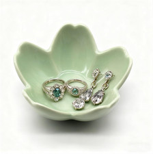 Ring Dish, Ceramic Jewelry Tray, Trinket Holder for Bathroom Nightstand, Small D