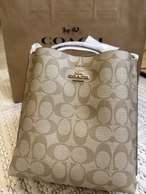 NWT Coach Mollie Bucket Bag 22 In Signature Canvas CA582 | eBay
