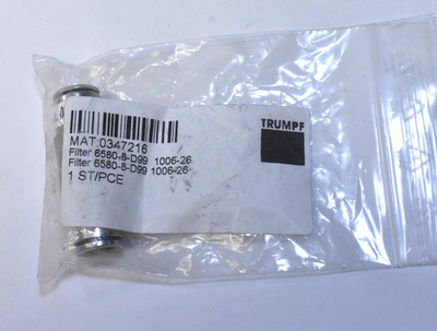 Trumpf 0347216 Filter Cylinder Replacement 6580-8-D99 1006-26 Genuine OEM