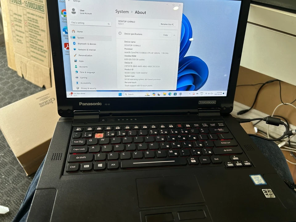 Panasonic Toughbook FZ-55 Core i5-8365U/8GB/1Tb SSD  14″/ WIN 11 Pro  TOUCH A Gr - Image 2 of 4